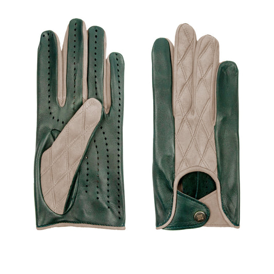 Bespoke Parthenope: handcrafted bicolor nappa leather gloves