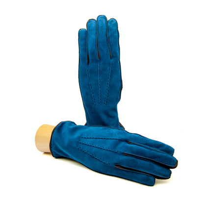 Herrenhandschuhe aus Nappa- und Wildleder mit Futter aus Kaschmirmischung