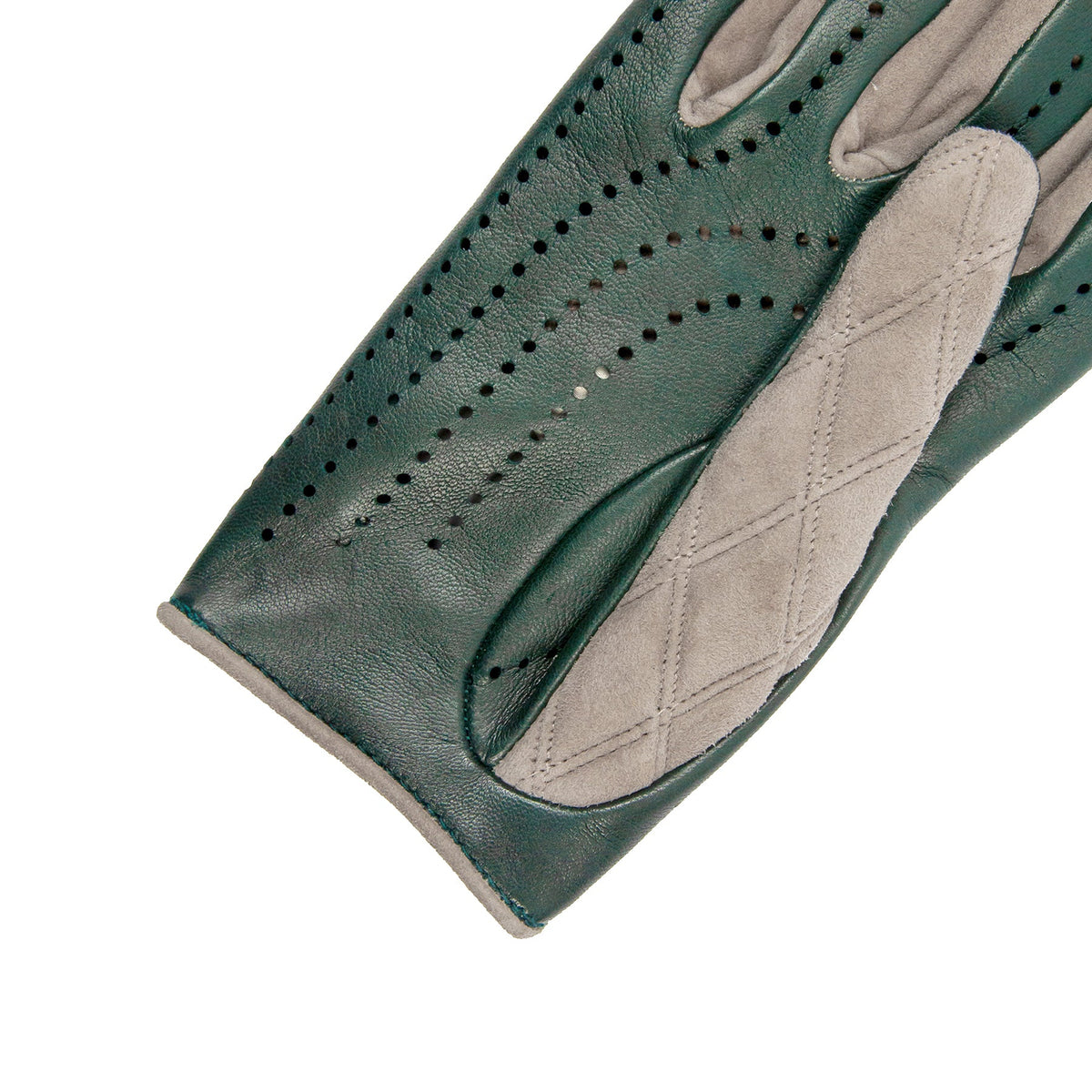 Women's nappa and quilted suede gloves unlined