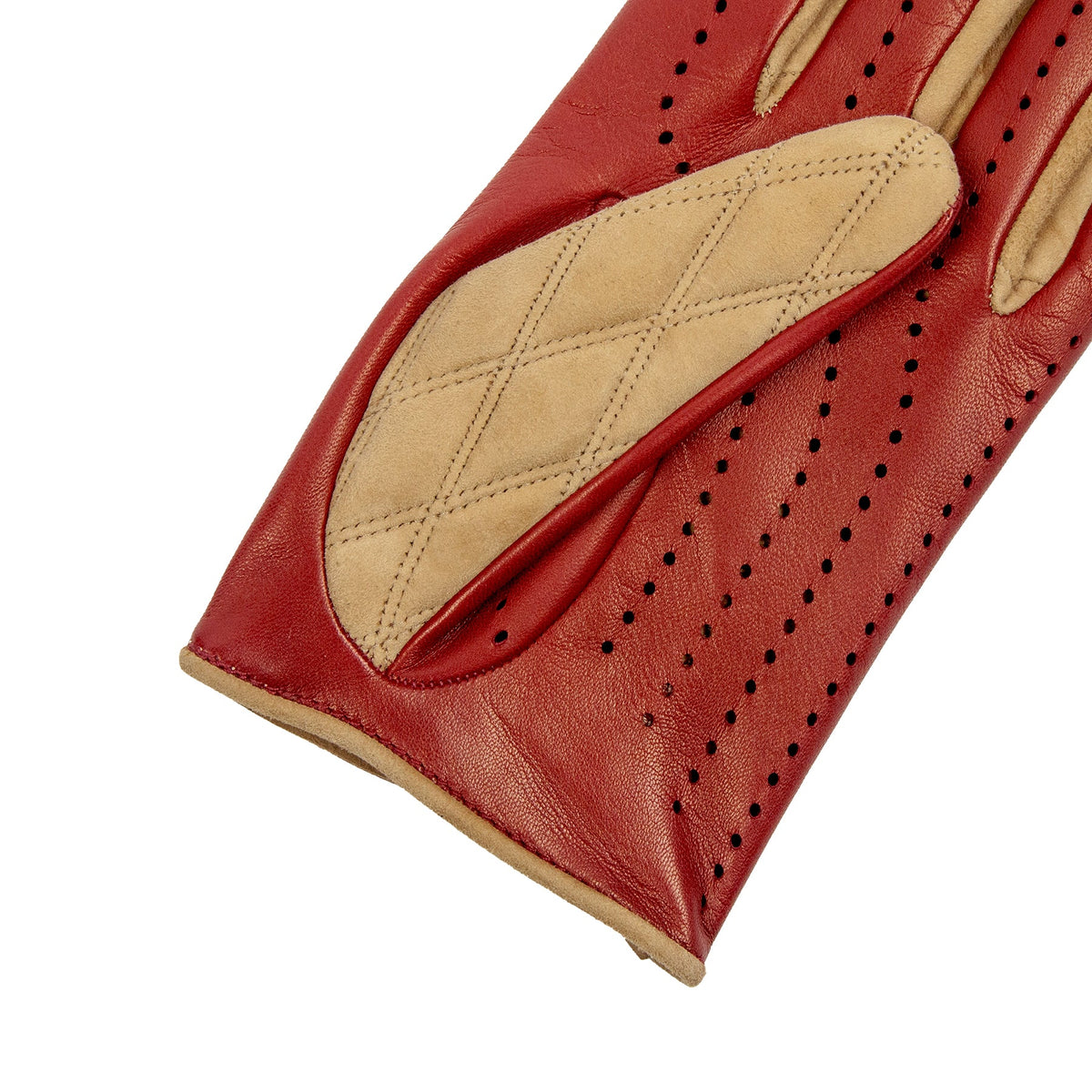 Bespoke Parthenope: handcrafted bicolor nappa leather gloves