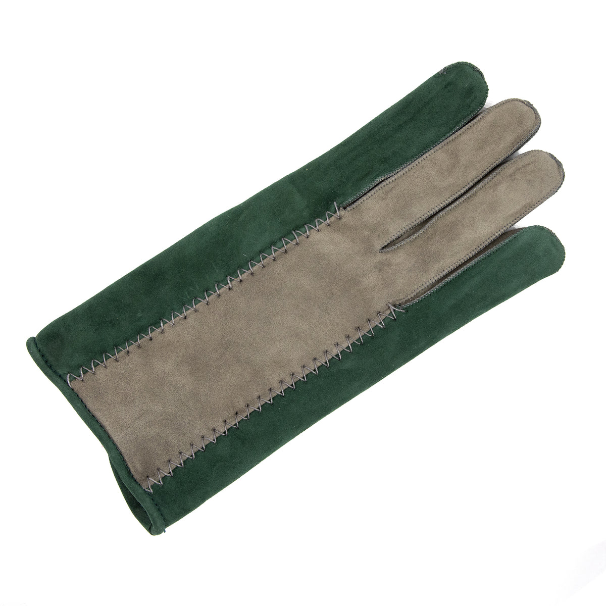 TRABUCCO -  Men's bicolor suede leathter gloves, mix cashmere lined